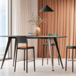 Kusch + Co Arn Table I-Leg Lwm Base 4-Leg Square Top Meeting Table
