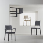 Kusch + Co Arn Frame Chair 4L Lgw Uph 4-Leg Upholstered Frame Chair arrangement view