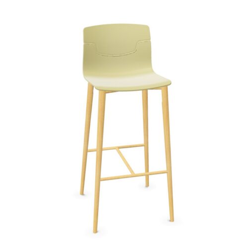 Gaber Slot Fill 78BL Wooden Beech Frame Bar Stool