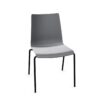 Kusch + Co Paxo Stationary Chair 4-Leg Stb Frame Plastic Back 4-Leg Canteen