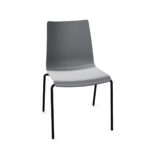 Kusch + Co Paxo Stationary Chair 4-Leg Stb Frame Plastic Back 4-Leg Canteen