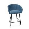 Nowy Styl Naudu High Armchair Wavy 4-Leg Frame Upholstered Back Lounge Armchair