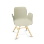 Frezza Fior Di Loto Plastic 4-Leg Shell Oak Chair