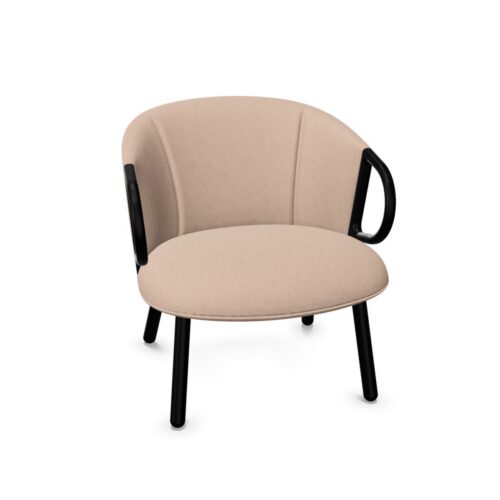 Gaber Cucaracha LB Uph Beech Wooden Legs 4-Leg Upholstered Lounge Chair