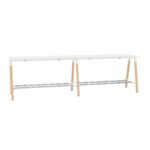 Bralco Rectangular High Meeting Table With Foot Rails High Meeting Table