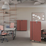 Nowy Styl Brainy Desk Freestanding Uph Mobile Acoustic Pod Upholstered