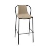 Gaber Kasia Stool 76 Upholstered 4-Leg Shell Metal Bar Stool