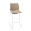 Gaber Kanvas Stool Front Stf 76 Sled-Base Back Shell Bar Stool