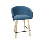 Nowy Styl Naudu High Armchair 4-Leg Lgw Frame Upholstered High Armchair On