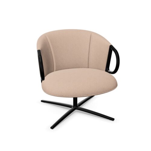 Gaber Cucaracha LB Uph Tilt 4 Blade Base Upholstered Swivel Lounge Chair With