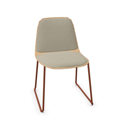 Treku Bisell Sled-Base Chair Wooden Shell Chair