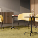 Nowy Styl Naudu High Armchair Wavy Back 4-Leg Lgw Frame Integrated Armrests