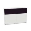 Frezza Sliding-Door Upholstered Open Storage Cabinet