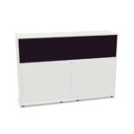 Frezza Sliding-Door Upholstered Open Storage Cabinet