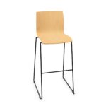 Kusch + Co Trio Hocker Cfs-Stb Frame Wooden Uph Back Cantilever Upholstered