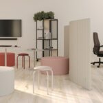 Nowy Styl Chico Stool 4-Leg Frame NO Back Upholstered Backless Stool
