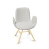 Frezza Fior Di Loto Fabric Four-Leg With Armrests Upholstered Armchair