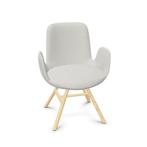 Frezza Fior Di Loto Fabric Four-Leg With Armrests Upholstered Armchair