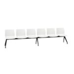 Kusch + Co Uni Verso Bench-6 Plastic Back 6-Seat Decorative Cut-Out Beam Seating
