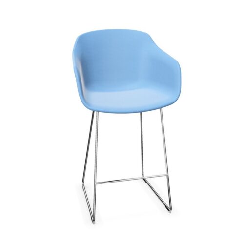 Gaber Dress Dame Stool Upholstered Wire Steel Sled H68 Sled Base Bar Stool