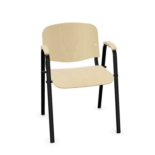 Nowy Styl Iso W 4-Leg With Armrests Wooden Frame Chair