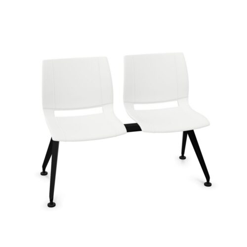 Kusch + Co Uni Verso Bench-2 Plastic Back 2-Seat Decorative Cut-Out Beam Seating