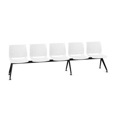 Kusch + Co Uni Verso Bench-5 Plastic Back 5-Seat Backrest Decorative Beam