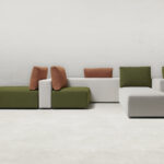 Diemme Square Modular Upholstered Pouf