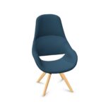Kusch + Co Volpe Armchair Lwm HB Uph 4-Leg Upholstered High Lounge Armchair