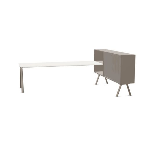 Gaber Workstation 2027 SX 240 Melamine Cabinets Left-Hand Integrated Desk