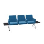 Kusch + Co V-Travel Bench-3 Soft Arm 3-Seat With Armrests Upholstered Beam