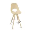 Nowy Styl Tauko Hocker 4-Leg Lwm Frame Wooden Uph Back Shell Ring Bar Stool