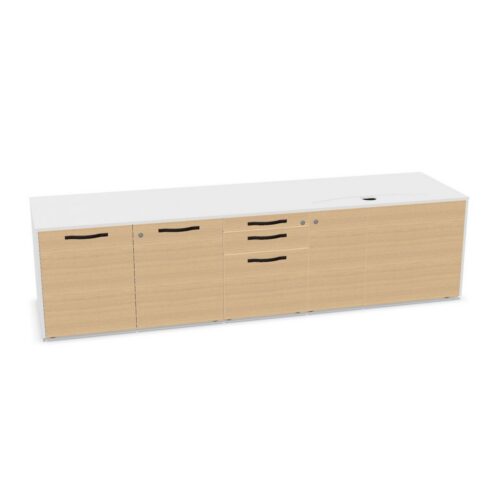 Bralco Freestanding Wooden Doors Storage Cabinet