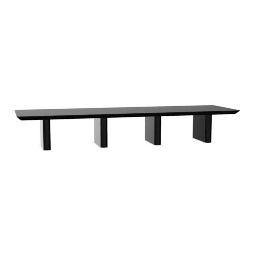 Nowy Styl Erange Table Four-Column Slab-Leg Base T4 Rectangular Rounded-Corner