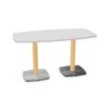 Kusch + Co Embla Table Two-Column Two-Plate Lwm Base Soft Rectangular Meeting