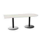 Nowy Styl Xio Table Two-Column Two-Plate Base Fixed-Height Half-Oval Top