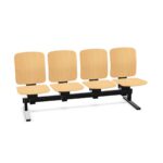 Kusch + Co V-Care Beam Seating 4U FS W Freestanding 4-Seat Beam Seating