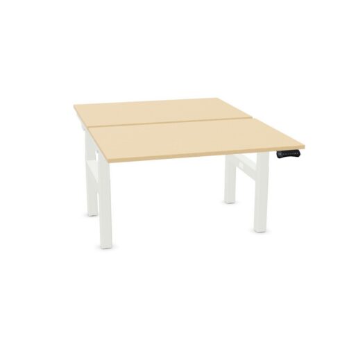 Frezza Manual Crank-Adjustable Panel-Leg Desk Frontal Panel Height Adjustable