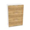 Bralco Aba Three-Drawer Filing Cabinet Key Lock Filing Cabinet