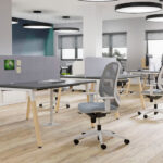 Nowy Styl Eggy Swivel Chair Mesh Back Upholstered Seat Office Chair