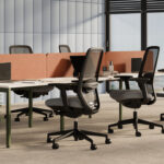 Nowy Styl Elovie Swivel Chair Mesh Back Upholstered Seat Office Chair