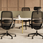Nowy Styl Elovie Swivel Chair Mesh Back Upholstered Seat Office Chair
