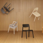 Kusch + Co Embla Frame Chair 4L HB Uph 4-Leg Upholstered High Frame Chair upholstered high-back four-leg chair arrangement
