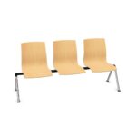 Kusch + Co Trio Bench-3 Wooden Uph Back Four-Leg Upholstered Bench