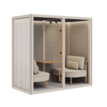Abstracta Zen Pod Advanced Medium Clean Right Acoustic With Connector Office Pod