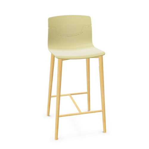 Gaber Slot Fill 68BL 4-Leg Beech Wooden Bar Stool