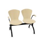 Nowy Styl Bingo Bench-2 Wooden Uph Back 2-Seater With Armrests Beam Seating