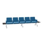 Kusch + Co V-Travel Bench-5 Soft Arm 5-Seat With Armrests Upholstered Beam