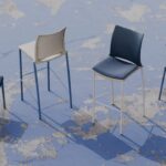Kusch + Co Hola Bench 3U 4L Hyg P 3-Seat Hygienic Plastic Beam Seating mismatched arrangement