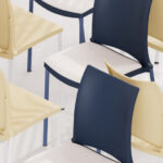 Kusch + Co Hola Bench 3U 4L Hyg P 3-Seat Hygienic Plastic Beam Seating mismatched arrangement